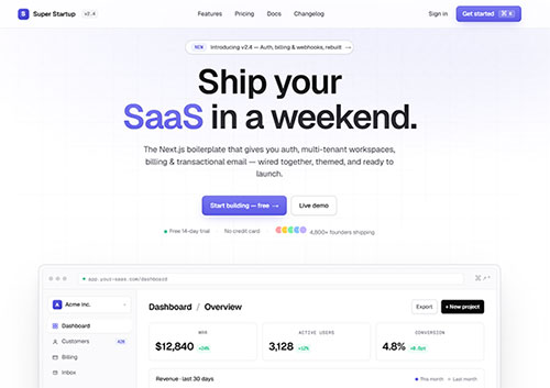 Startup theme preview
